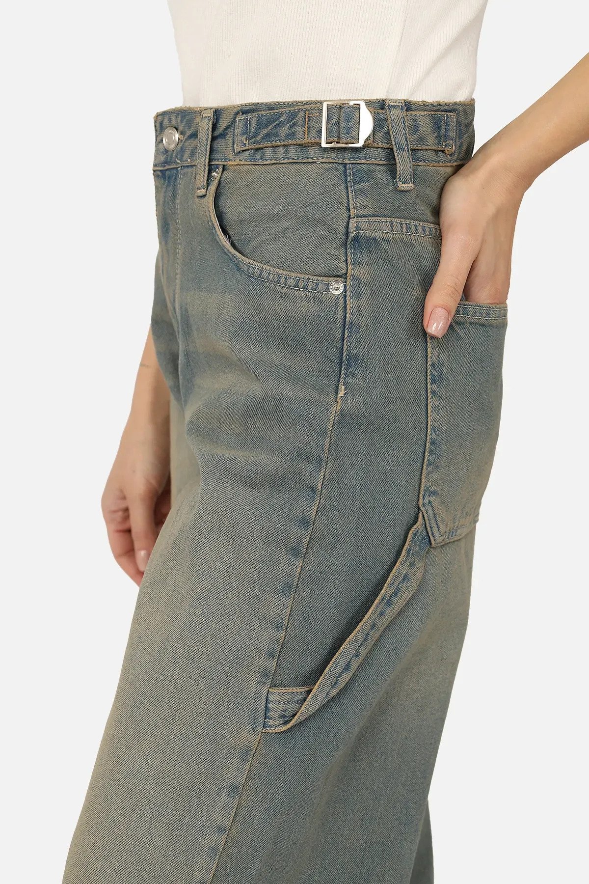 Джинсы женские Horseshoe ЦБ-00271102 р. 46 Голубой (SKT001047824) - фото 6