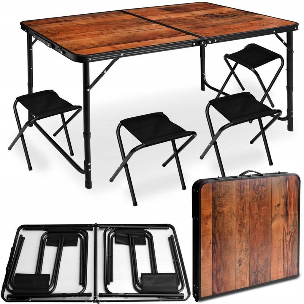 Стол туристический Heckermann складной со стульями 120x60 см (4706) - фото 7