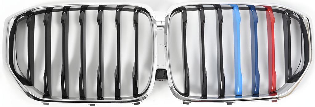 Ноздри 1 Bar 2019-2022 M-Color GBT для BMW X5 G05 2019- гг. пластик Черный/Хром окантовкой (146671)