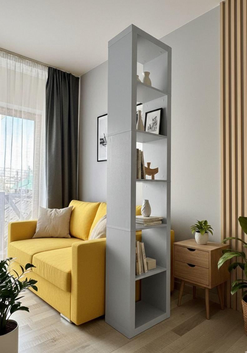 Этажерка в детскую Микс 1х6 Inteo 50 мм 2208х438х290 мм Платиновый серый (33233011)