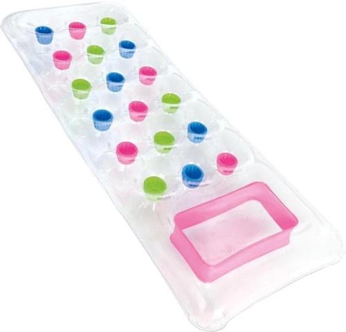 Пляжный надувной матрас для плавания Intex 188Х71 см с окном от 14 лет Прозрачный (59894)