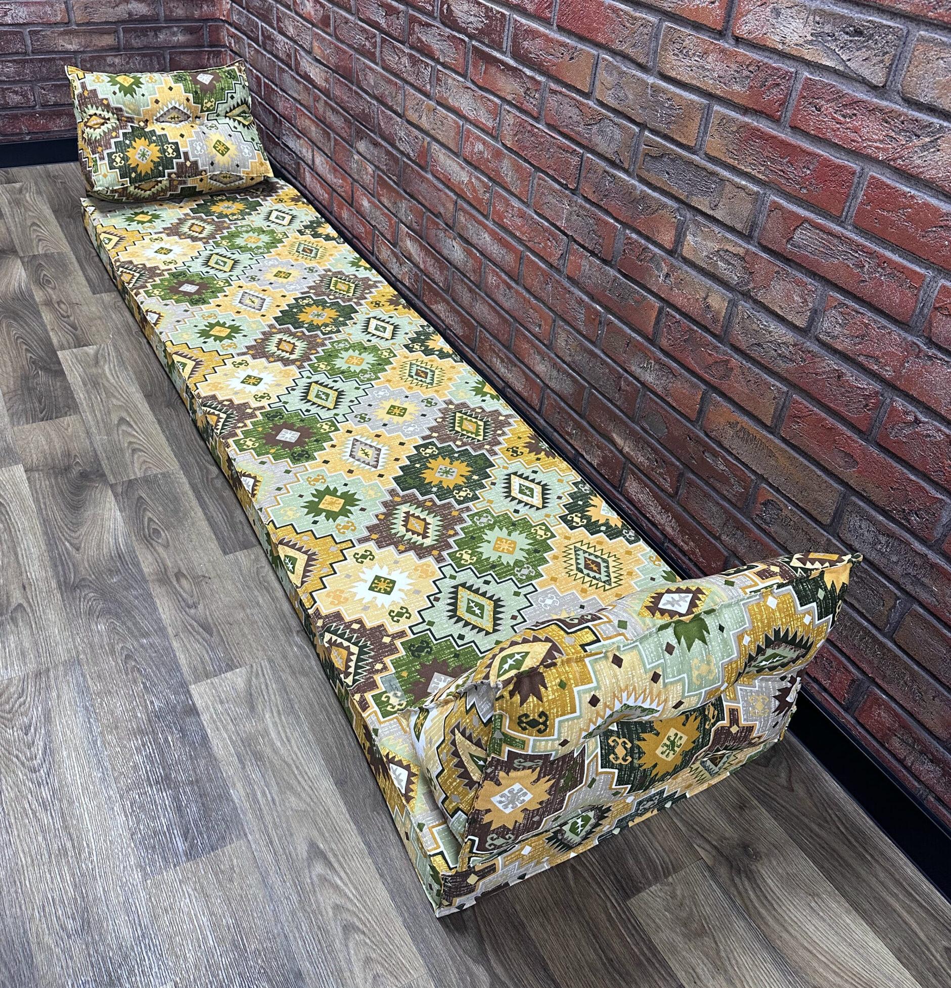 Матрас Comfort Home со спинками на подоконники 120х40х10 мм 40 см Green
