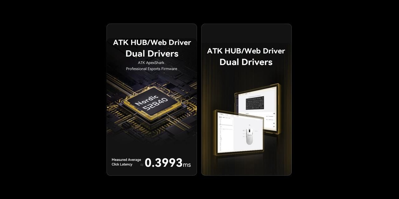 Мышка игровая ATK X1 SE 55 г PAW3950 3 режима Bluetooth/2,4G/USB для FPS Black (2675890292) - фото 7 Мышка игровая ATK X1 SE 55 г PAW3950 3 режима Bluetooth/2,4G/USB для FPS Black (2675890292) - фото 7