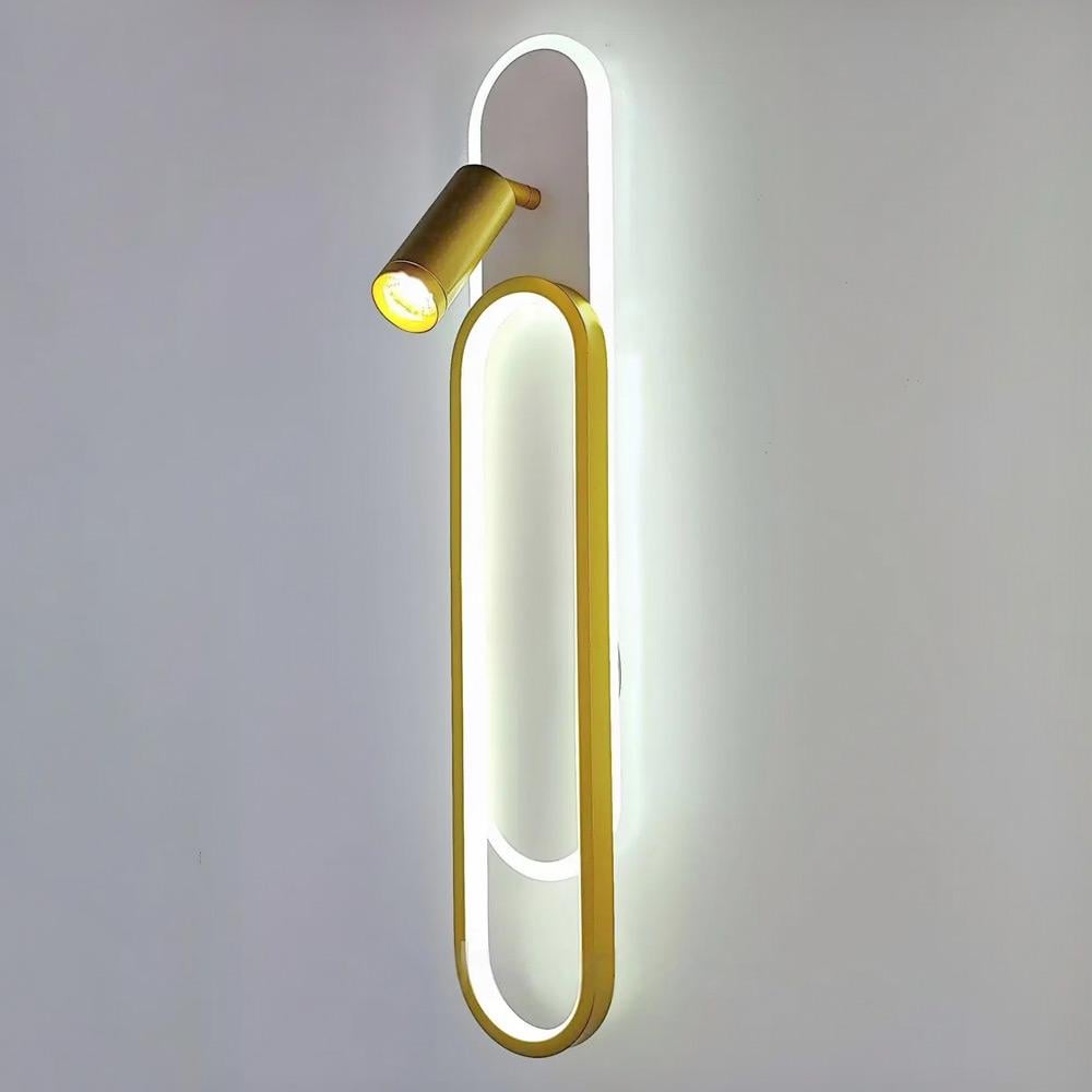 Світильник настінний Light House SY-19097/2W WH/PLG світлодіодний зі спотом Білий/Золотий