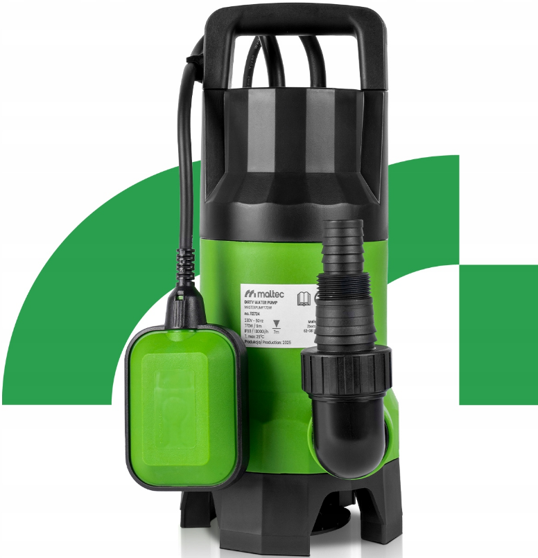 Дренажний насос для брудної та чистої води MalTec 770 Вт 13000 л/год - фото 4 Дренажний насос для брудної та чистої води MalTec 770 Вт 13000 л/год - фото 4