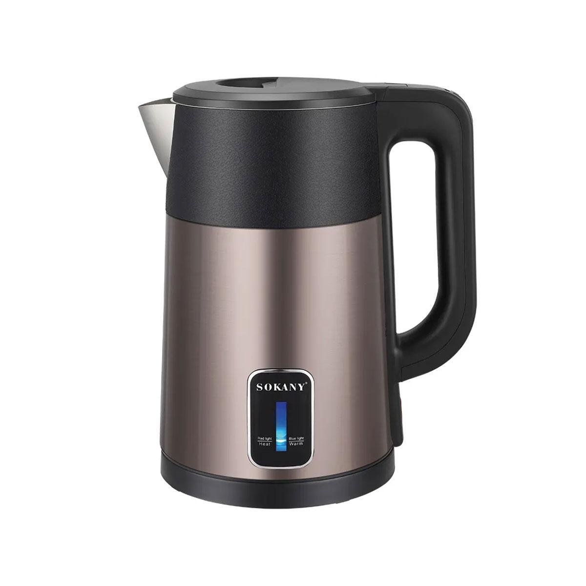 Електрочайник Sokany з автоматичним вимкненням побутовий 1500 Вт 2,5 л (5939) - фото 2
