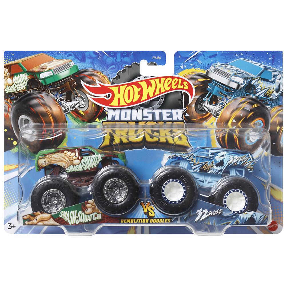 Набор машинок Hot Wheels Monster Trucks Demolition Doubles Smash-squatch VS 32Degrees 2 Pack (12746597)