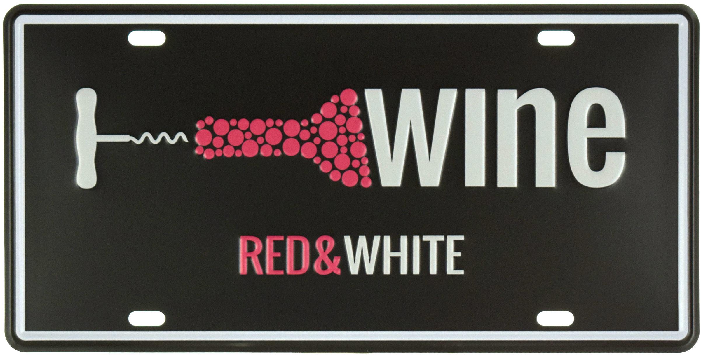 Табличка металева Вино Червоне І Біле/Wine Red And White 15x30 см