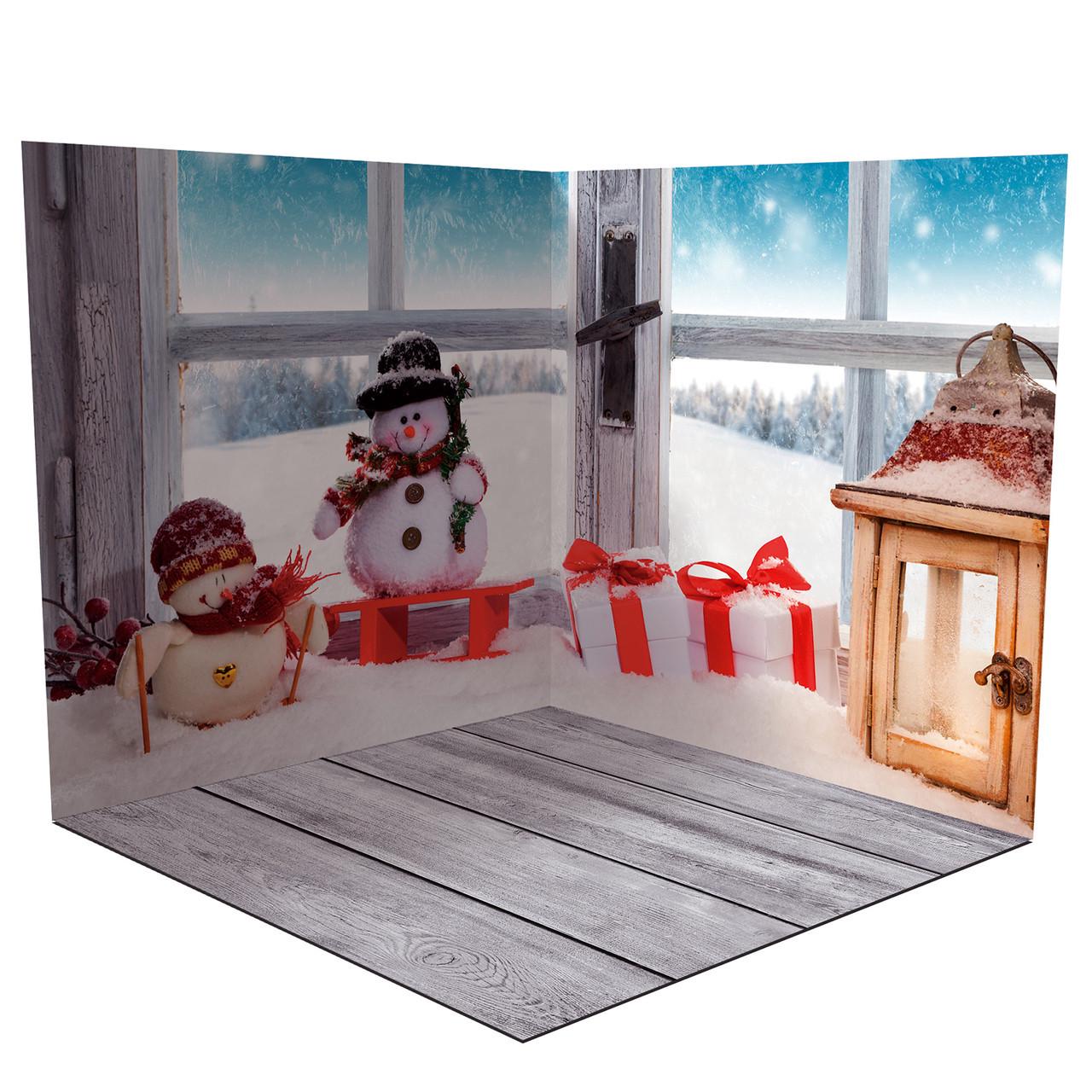 Фотофон вініловий кутовий Frontlit новорічний 140х140 см 450 г/м2 (58507)