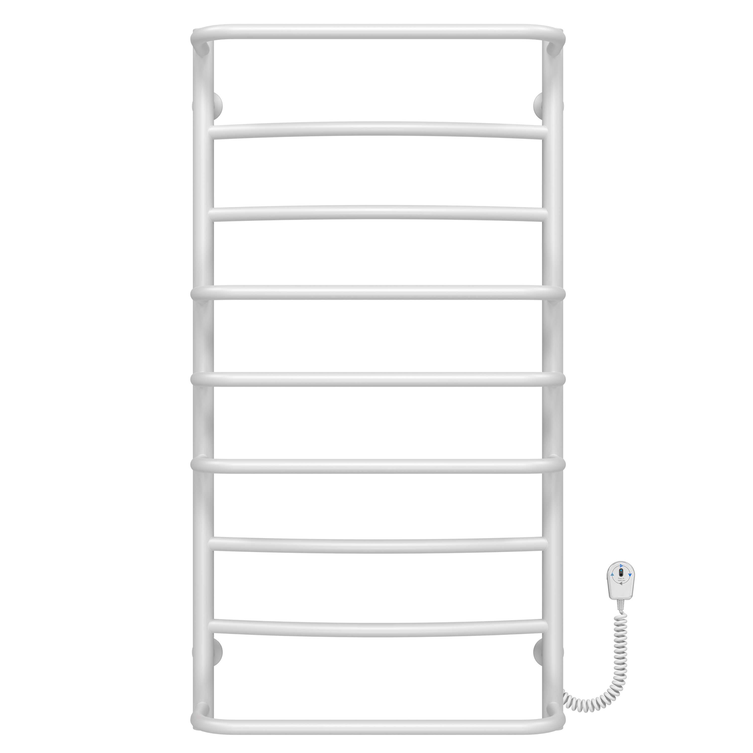 Полотенцесушитель электрический Deffi Аквамикс П9 EF16 правое подключение нержавеющая сталь 500х1000 мм Белый (C.AM.100.50.9.EWR5)
