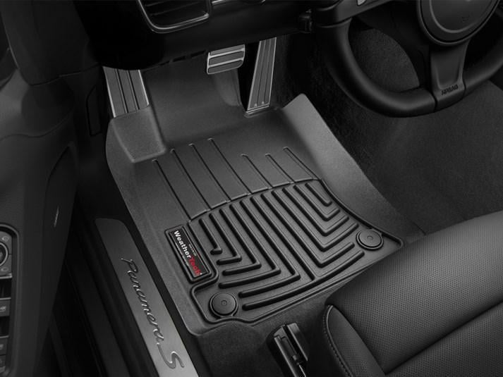 Килимки автомобільні передні лайнери WeatherTech 442571 Porsche Panamera 2010-2014 Чорний (196377482)