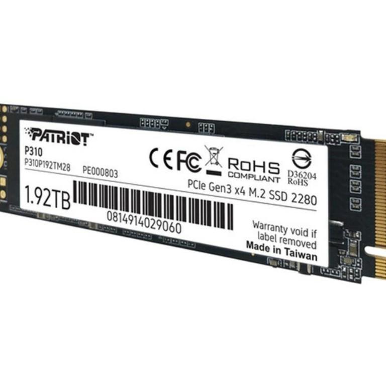 Диск SSD M.2 Patriot P310 1920 Gb NVMe 2280 PCIe 3.0x4 3D NAND TLC (P310P192TM28) - фото 3