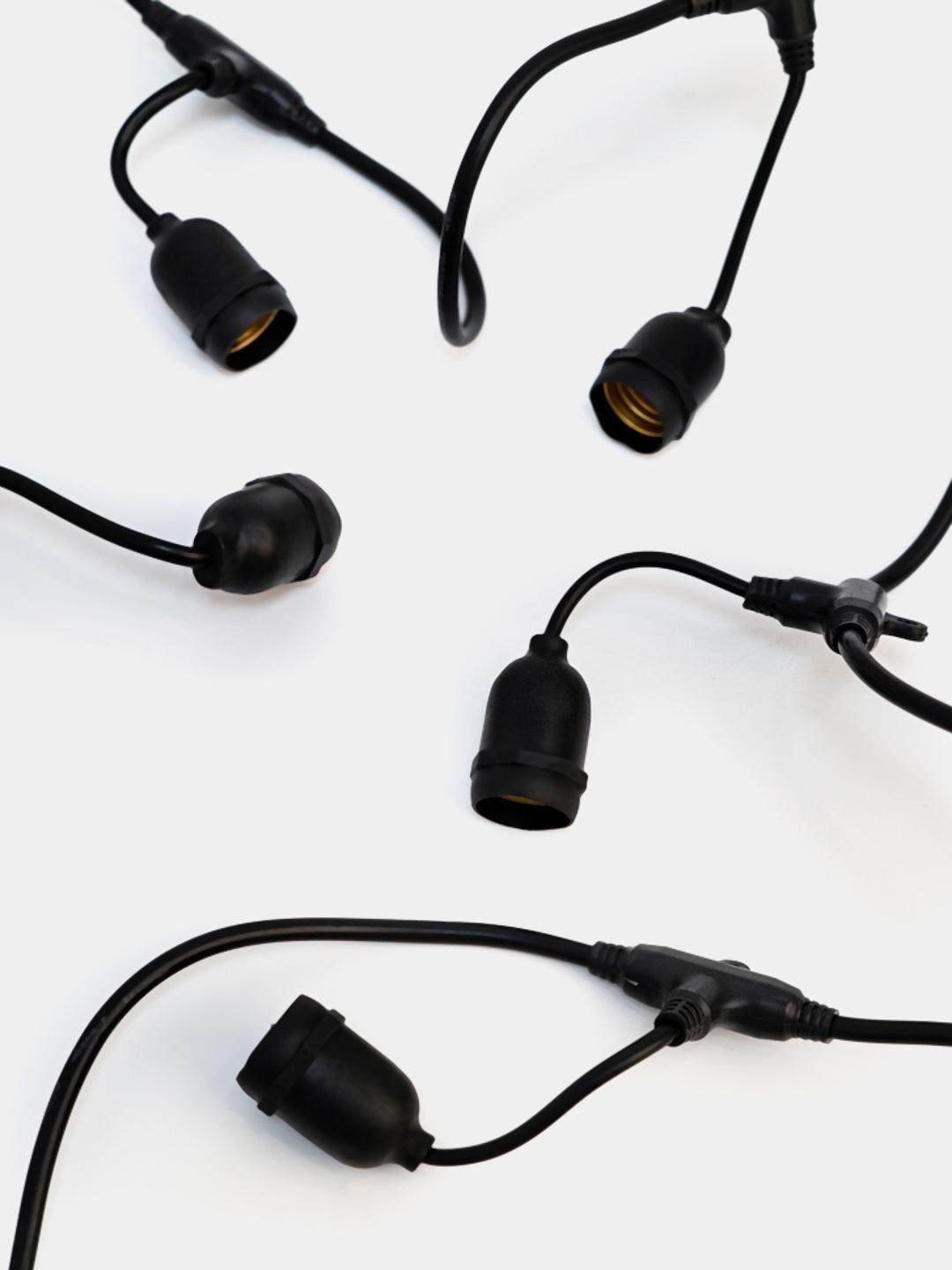 Гирлянда уличная на 20 ламп HD-126S/20L E27 IP44 BK 10 м (50-002) Гирлянда уличная на 20 ламп HD-126S/20L E27 IP44 BK 10 м (50-002)