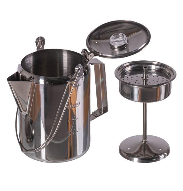 Кавник-перколятор Mil-Te з нержавіючої сталі (14680400) - фото 2 Кавник-перколятор Mil-Te з нержавіючої сталі (14680400) - фото 2