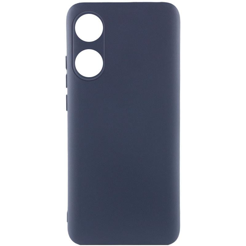 Противоударный чехол Silicone Cover Lakshmi Full Camera (AAA) для Oppo A58 4G Темно-синий / Midnight blue
