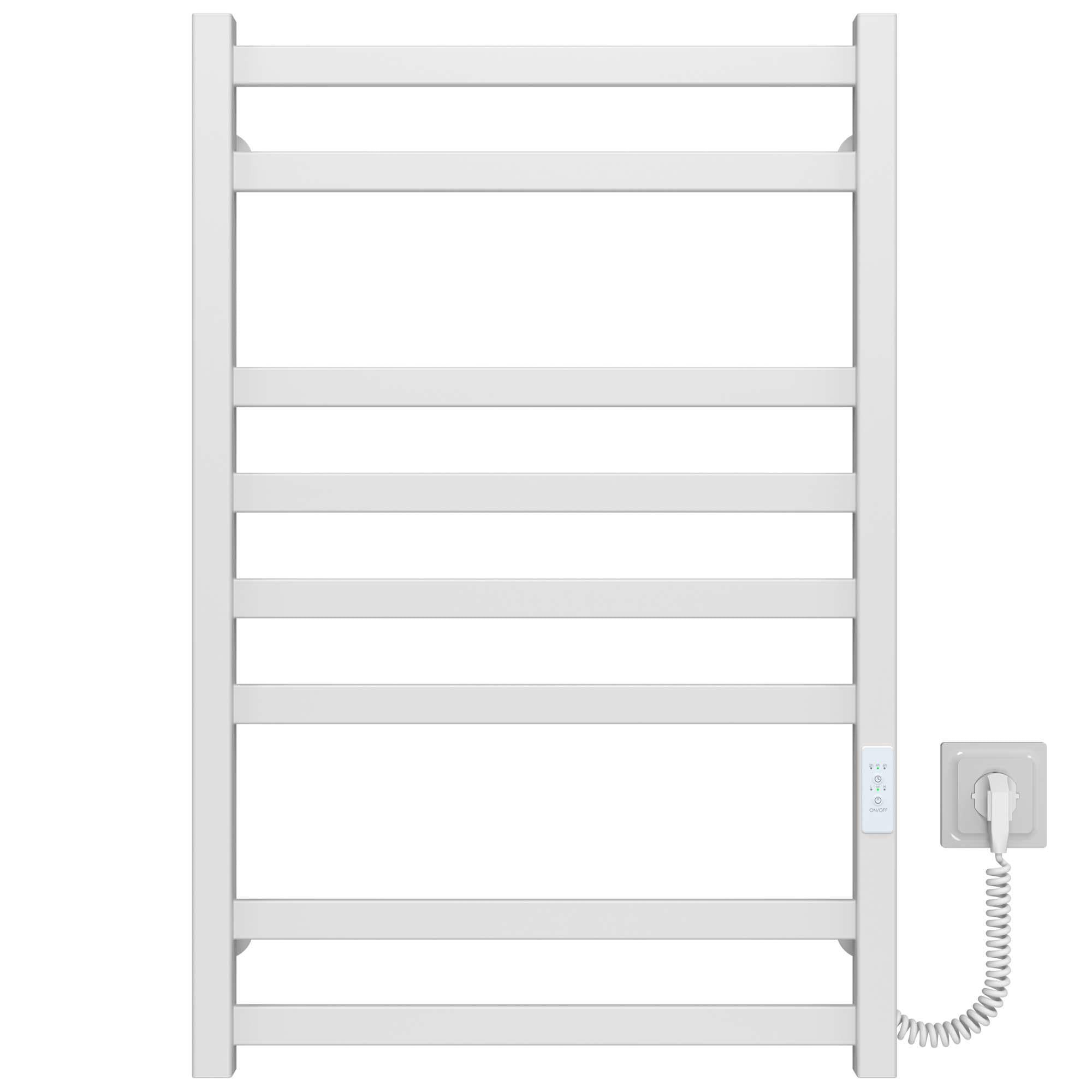 Полотенцесушитель электрический Deffi Avast П8 WD04 правое подключение крашеная сталь 500х800 мм Белый (B.AV.80.50.8.EWR4)