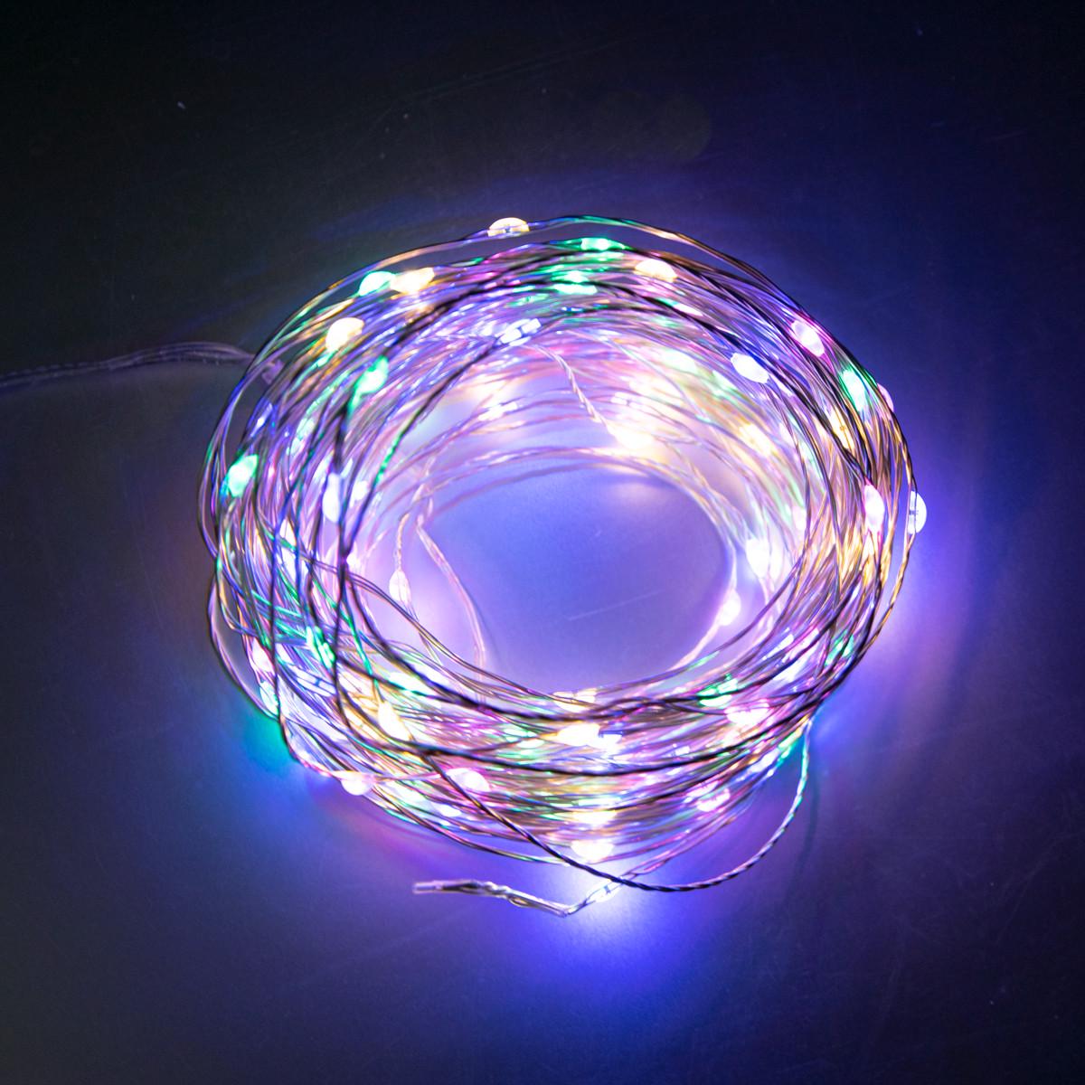 Гірлянда новорічна світлодіодна на батарейках "Крапля роси" 200 LED Multi 20 м Різнобарвний - фото 4 Гірлянда новорічна світлодіодна на батарейках "Крапля роси" 200 LED Multi 20 м Різнобарвний - фото 4