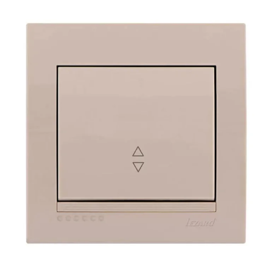 Выключатель одноклавишный Lezard Deriy проходной Кремовый (26294367)