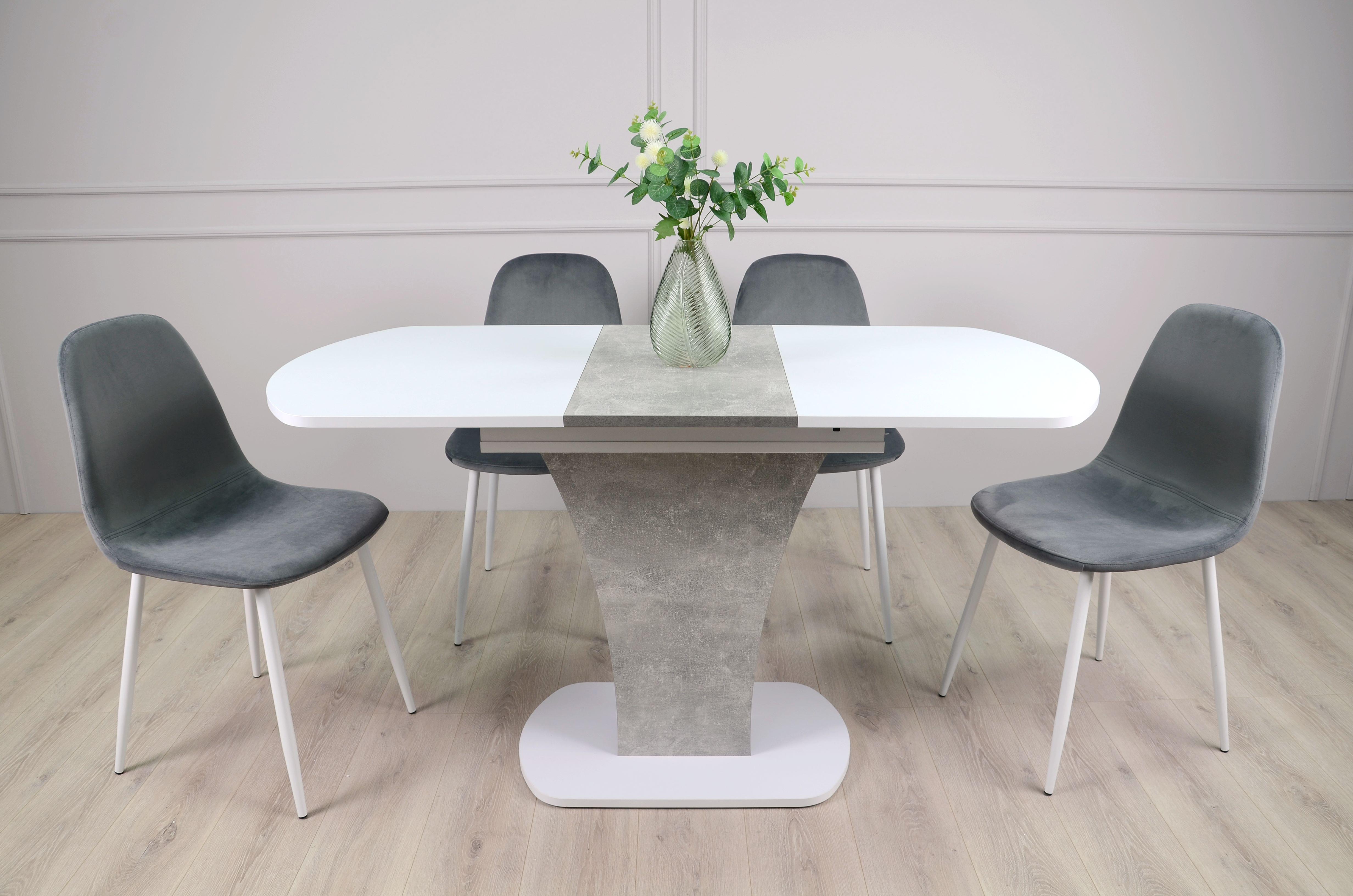 Стол обеденный раскладной Intarsio Sheridan 110/145x68 см Белая аляска/Индастриал (5612440) - фото 9 Стол обеденный раскладной Intarsio Sheridan 110/145x68 см Белая аляска/Индастриал (5612440) - фото 9