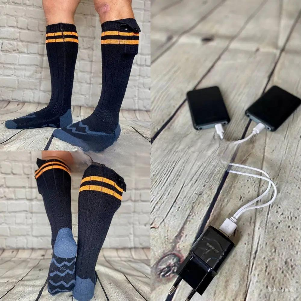 Термоноски с двусторонним подогревом стопы и пальцев АКБ 5000mAh р. 36-42 - фото 5 Термоноски с двусторонним подогревом стопы и пальцев АКБ 5000mAh р. 36-42 - фото 5