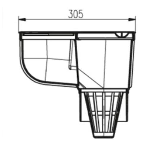 Дощоприймач MCH пластиковий вертикальне підключення ⌀ 110 мм (325Е) - фото 2 Дощоприймач MCH пластиковий вертикальне підключення ⌀ 110 мм (325Е) - фото 2
