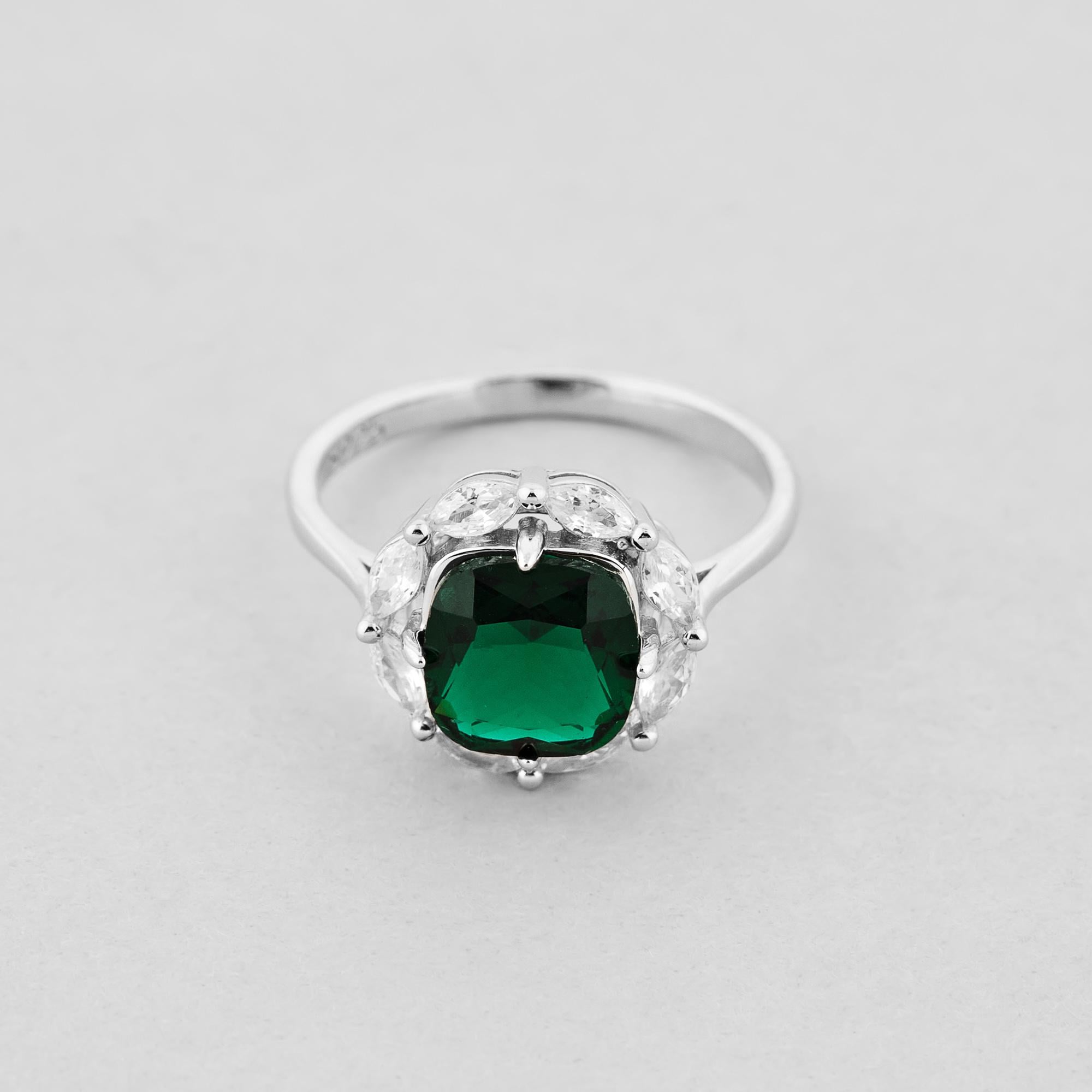 Серебряное кольцо Minimal Лайм р. 18 (12640) - фото 2 Серебряное кольцо Minimal Лайм р. 18 (12640) - фото 2