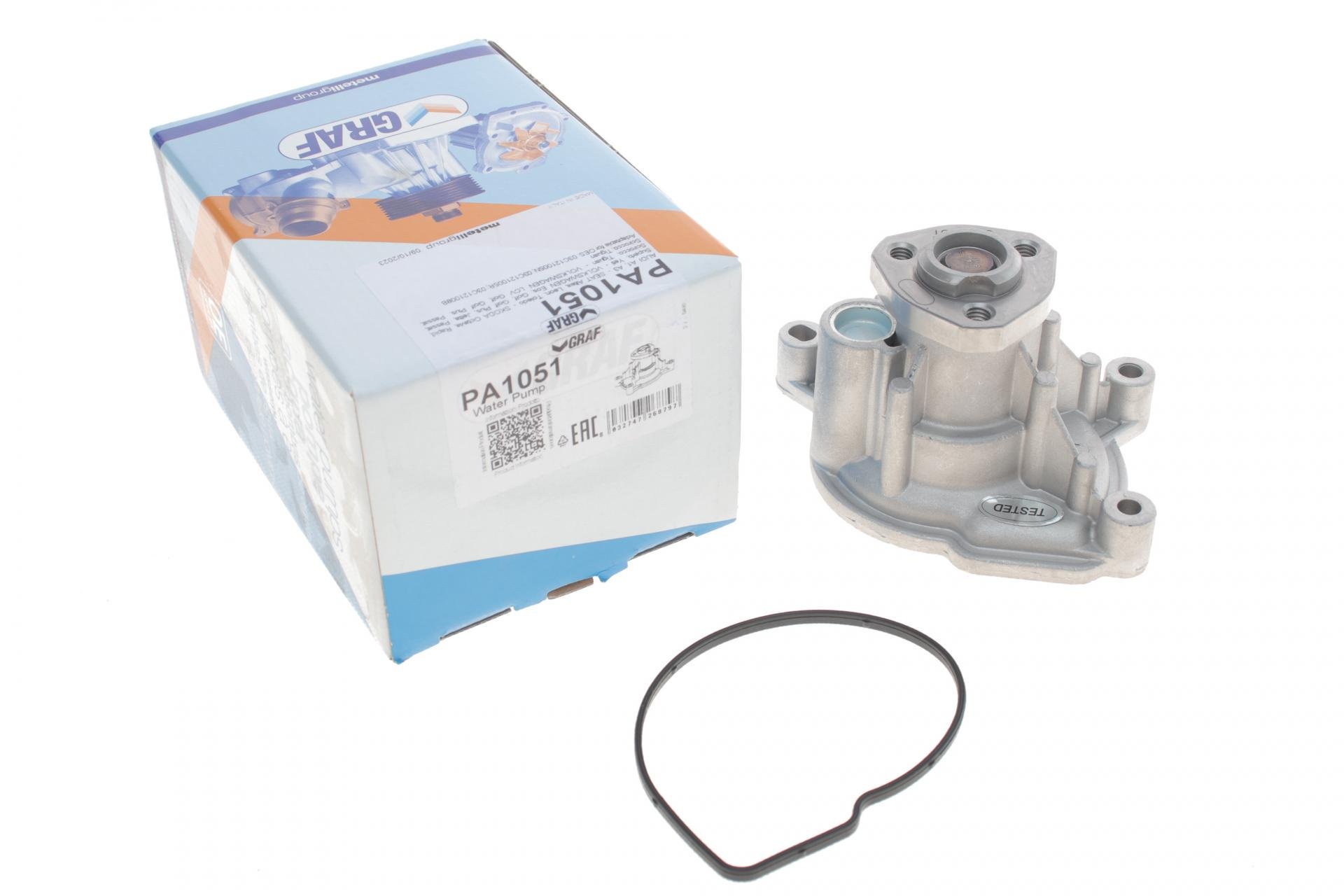 Водяна помпа Graf Audi A1/A3/Skoda Octavia/SuperB/Rapid/VW Golf V/VI/Passat 1.4TFSI/TSI 07- B/B 7 лопастей (PA1051)