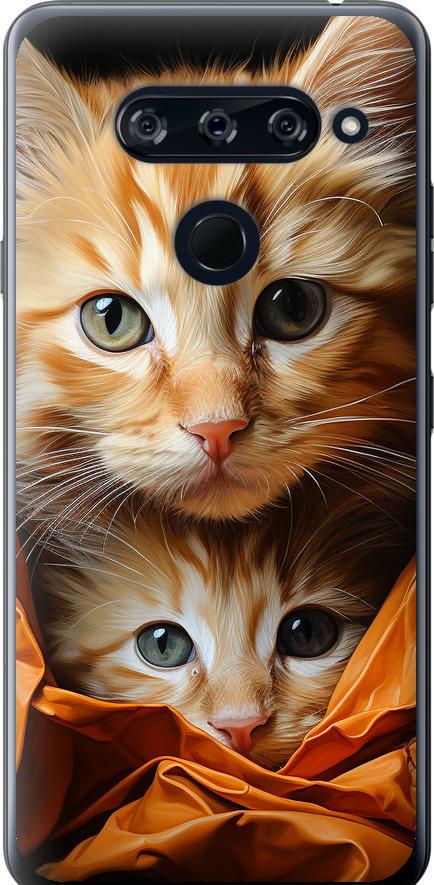 Чехол на LG V40 ThinQ Котики 2 (5664u-1577-42517)