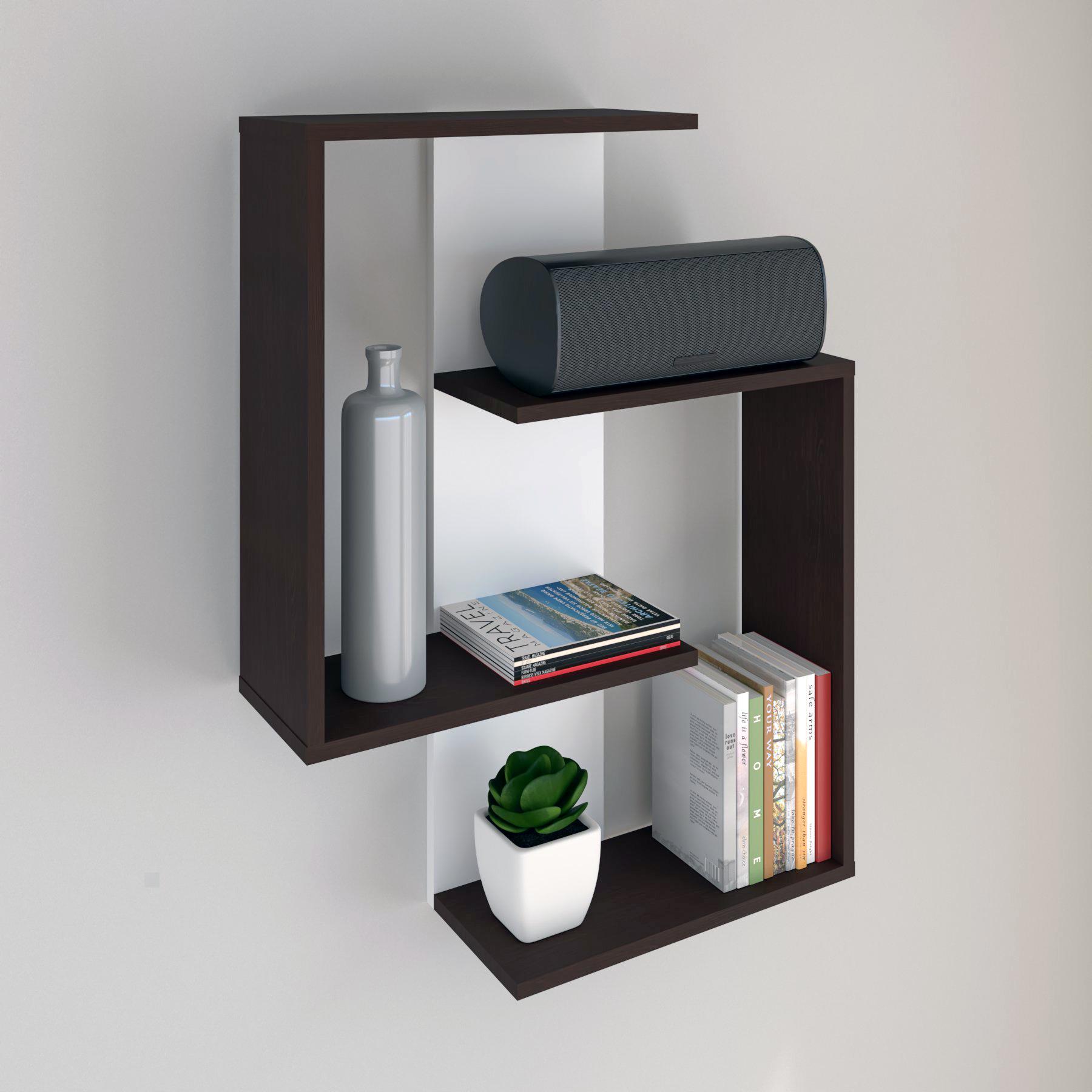 Полиця настінна Assen 650x196x850 мм Венге Магія/Білий - фото 1