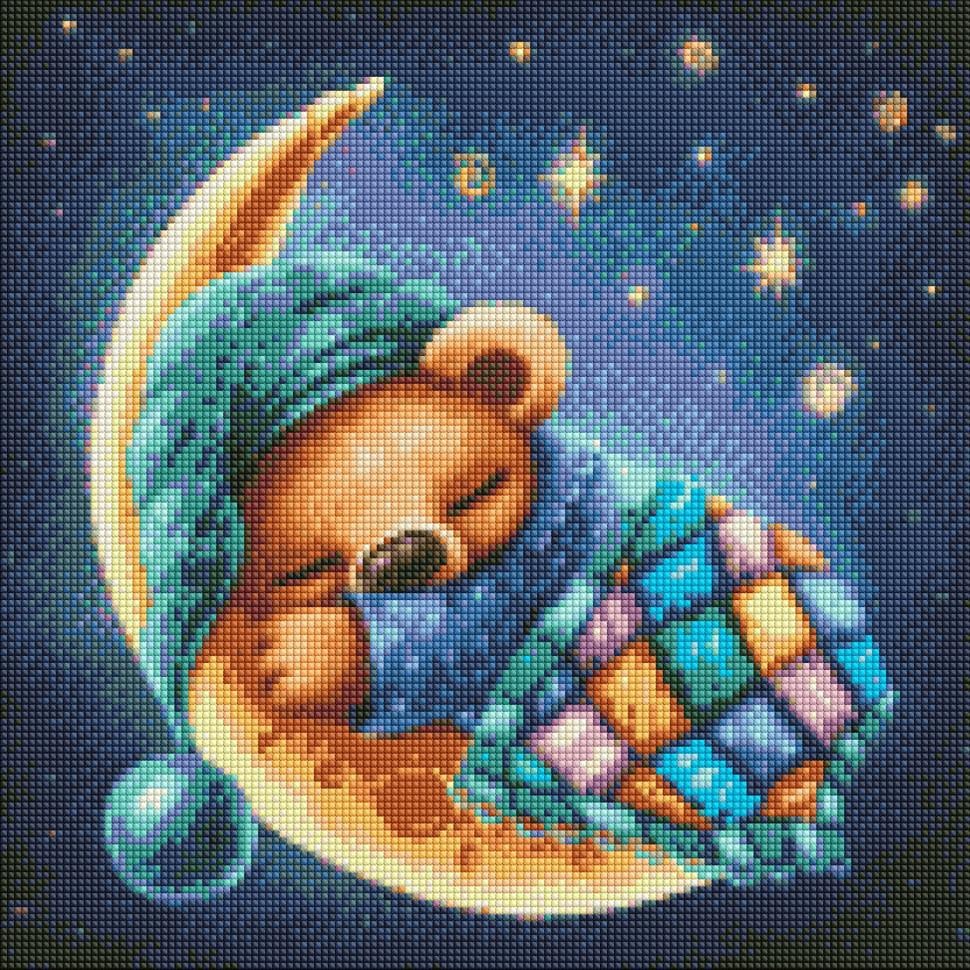 Алмазная мозаика на подрамнике Идейка Уютный сон 40x40 см (AMO7567)