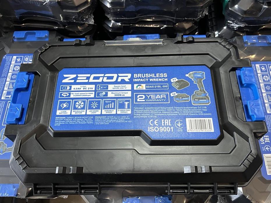 Гайковерт ударный аккумуляторный Zegor SDAX-21BL-500 21V Advanced 2 батареи бесщеточный двигатель/реверс/с подсветкой - фото 11 Гайковерт ударный аккумуляторный Zegor SDAX-21BL-500 21V Advanced 2 батареи бесщеточный двигатель/реверс/с подсветкой - фото 11