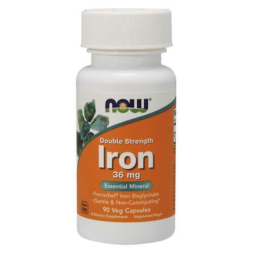 Железо NOW Iron 36 мг 90 Capsules (NOW-01444)