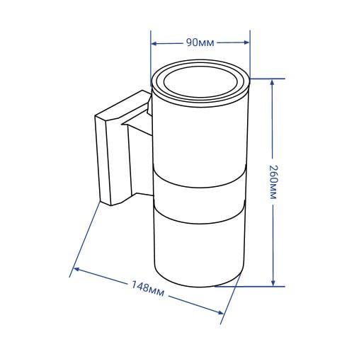 Світильник архітектурний Feron DH0702 Сірий (1315224341) - фото 3