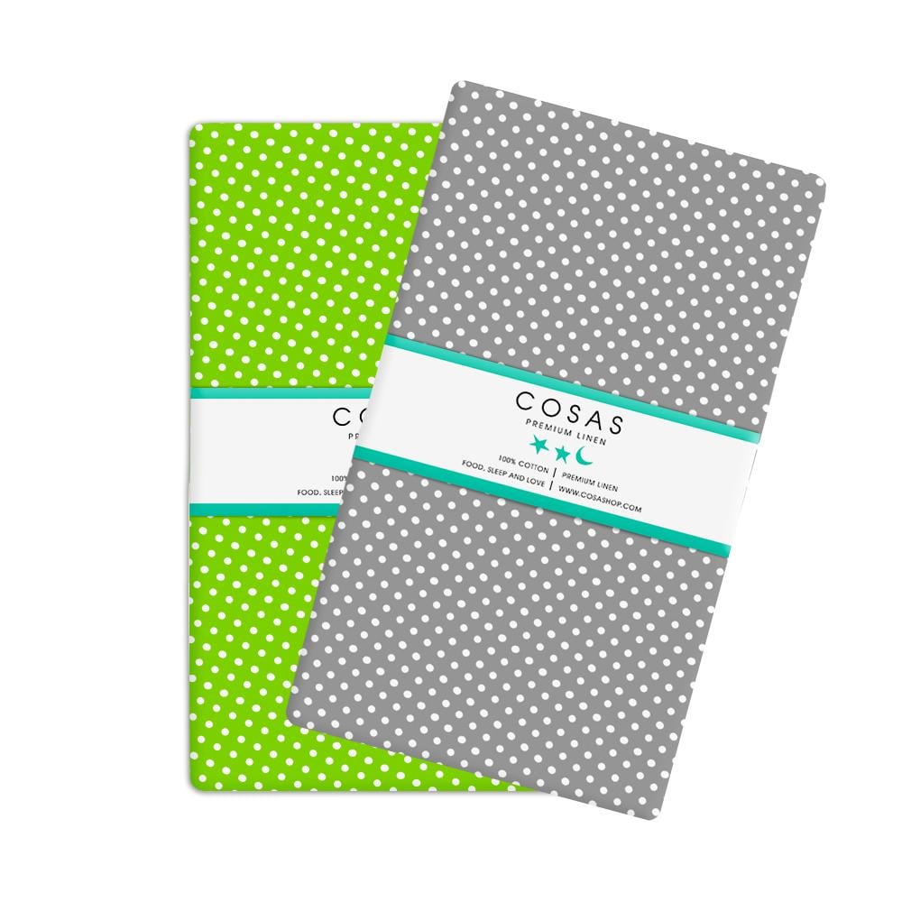 Набор детских простыней COSAS на резинке Drop green/Drop grey (4822052023891)