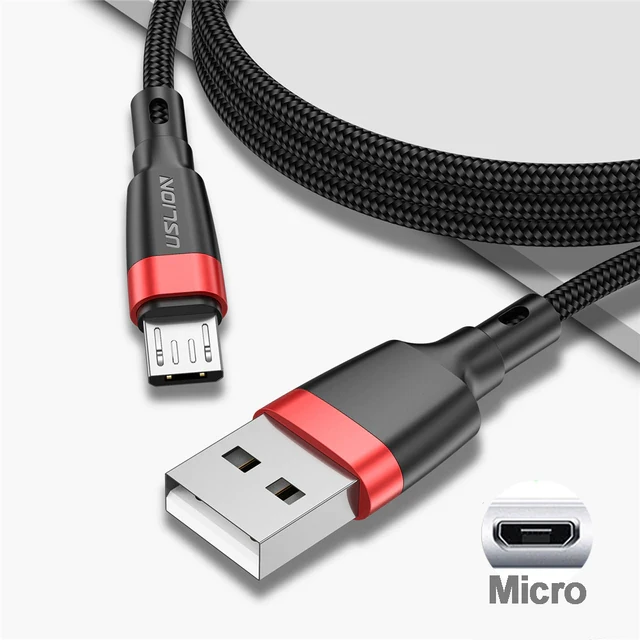 Кабель для быстрой зарядки Uslion Micro-USB 1 м Красный (1770394290) - фото 3 Кабель для быстрой зарядки Uslion Micro-USB 1 м Красный (1770394290) - фото 3