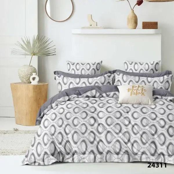 Комплект постельного белья Viluta 24311 с простыней на резинке двуспальный (1063)