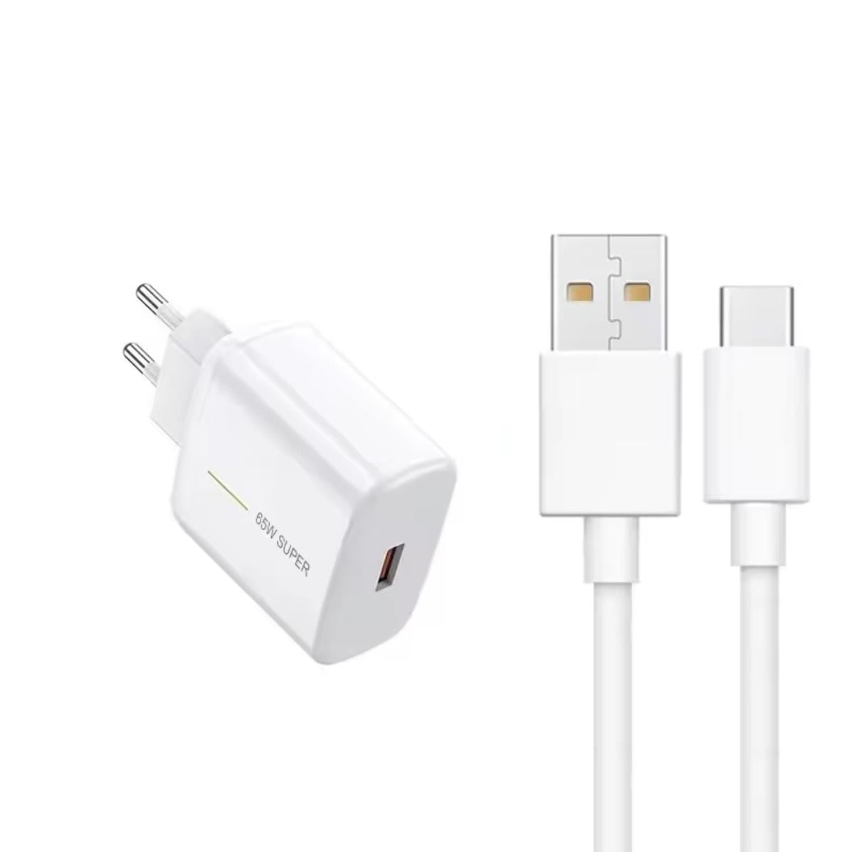 Зарядное устройство сетевое OnePlus SuperVOOC 65W OEM с кабелем 1 м (33822372)