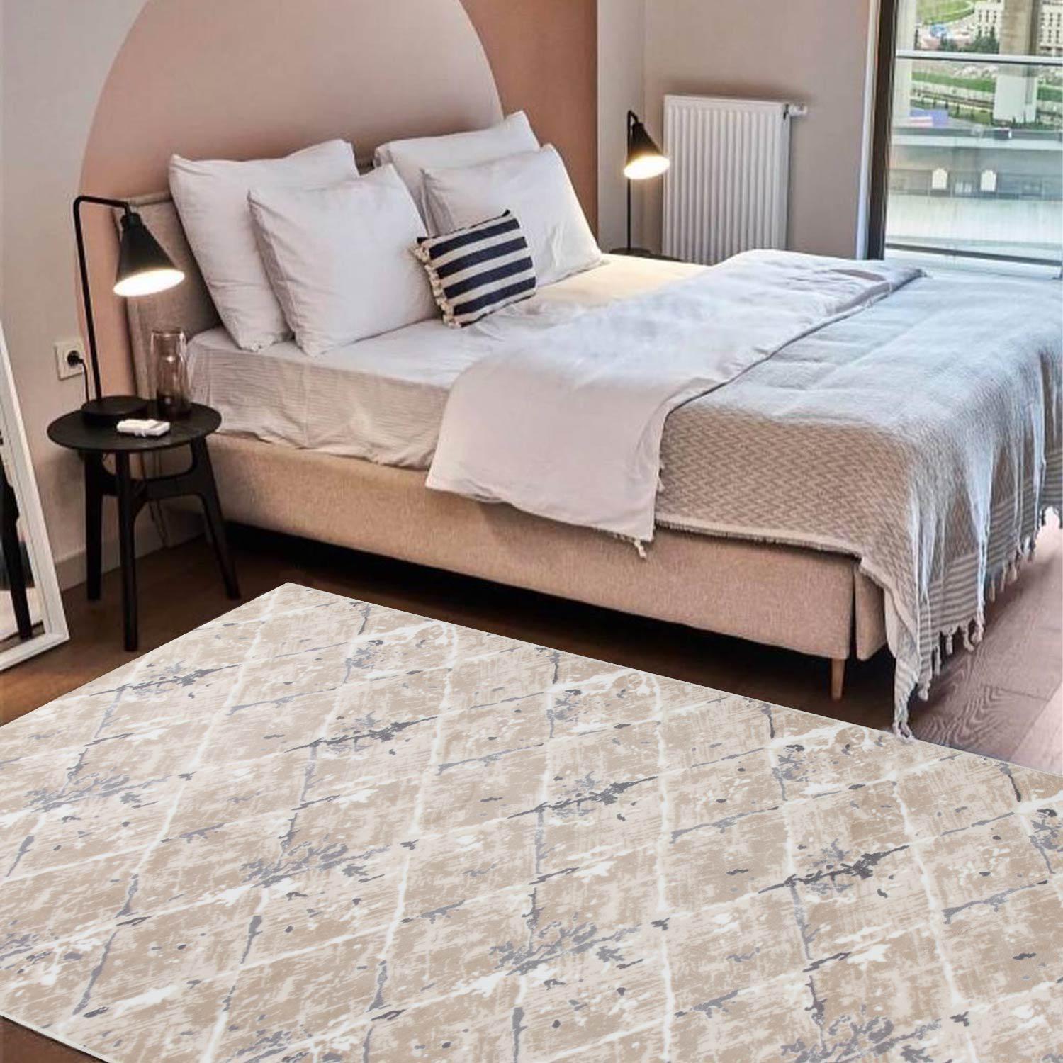 Ковер на силиконовой основе противоскользящий DAKARIA Soft Run 4003M 2x2 м Бежевый (00-00019891) - фото 5 Ковер на силиконовой основе противоскользящий DAKARIA Soft Run 4003M 2x2 м Бежевый (00-00019891) - фото 5