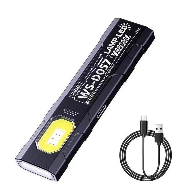 Фонарь аккумуляторный карманный WS-D057 LED с USB-C и магнитом 550Lm (33132889)