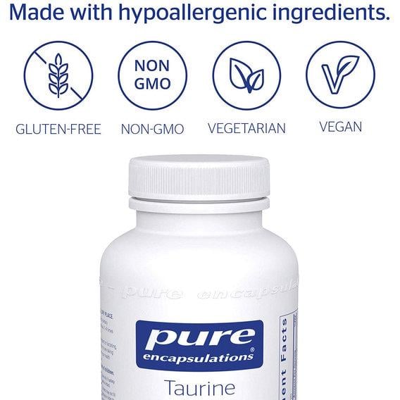 Таурін Pure Encapsulations Taurine 1000 мг 120 Caps (PE-00558) - фото 3