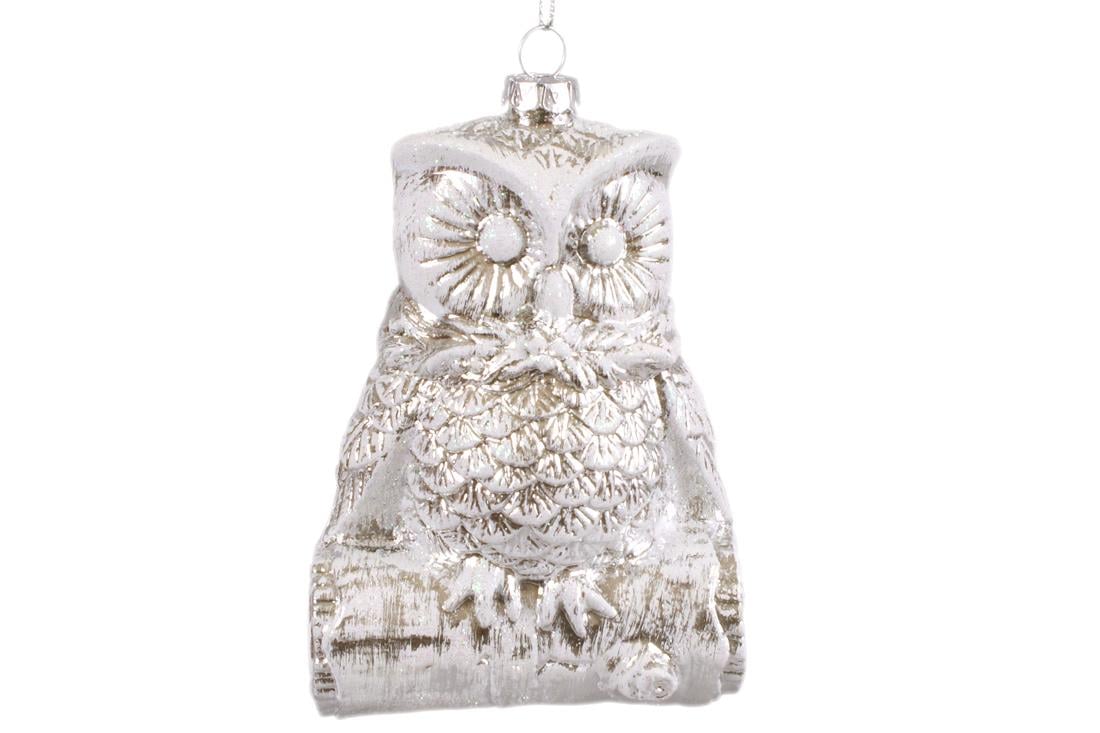 Елочное украшение Сова на ветке BonaDi (190-N44)