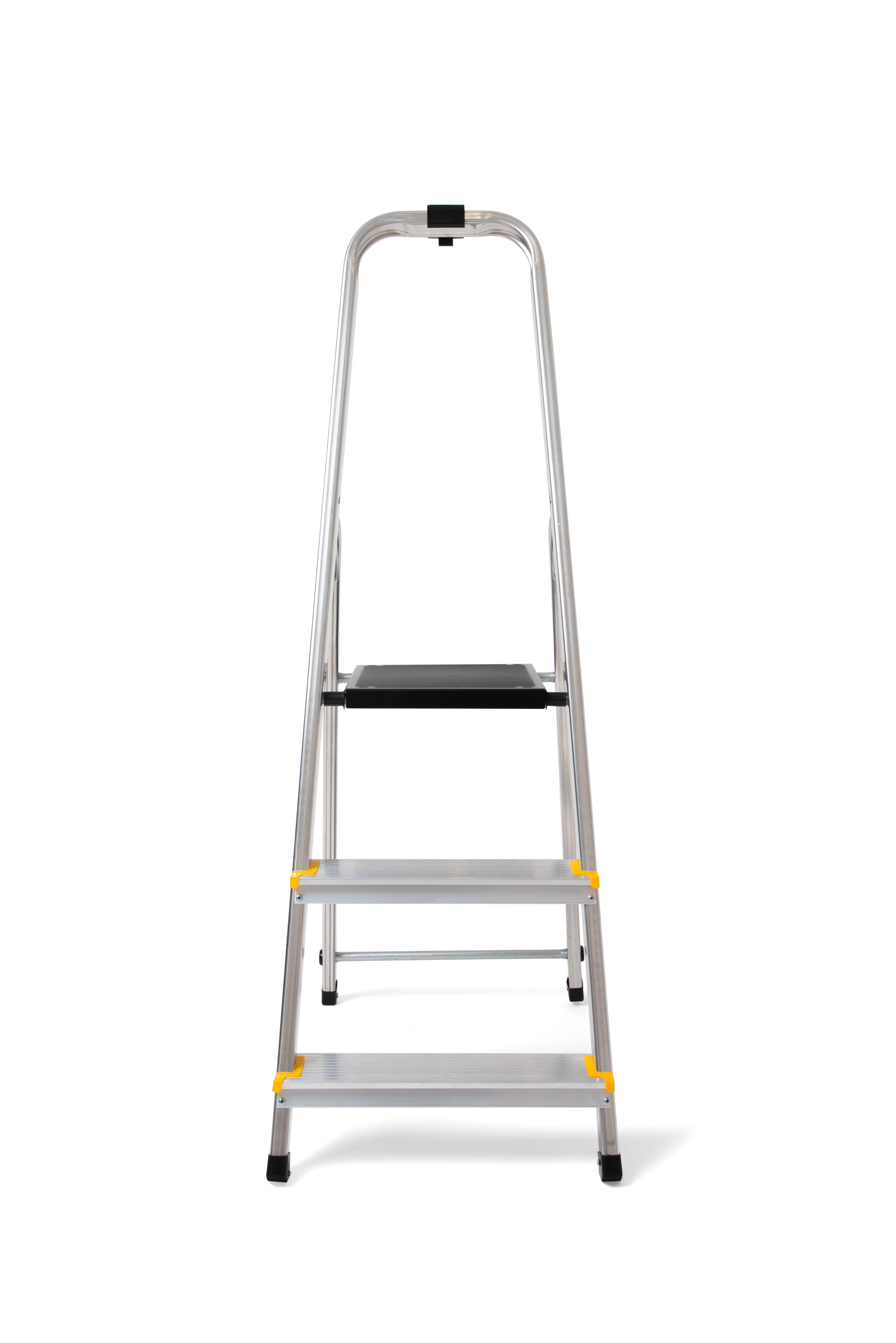 Драбина алюмінієва Skladcom на 3 сходинки 150 кг 121 см з поличкою для інструментів - фото 8 Драбина алюмінієва Skladcom на 3 сходинки 150 кг 121 см з поличкою для інструментів - фото 8