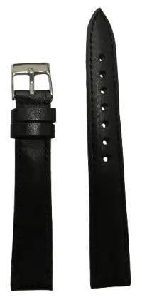 Ремінець для годинника Mykhail Ikhtyar жіночий шкіряний 16 мм Чорний (S16-607S black)