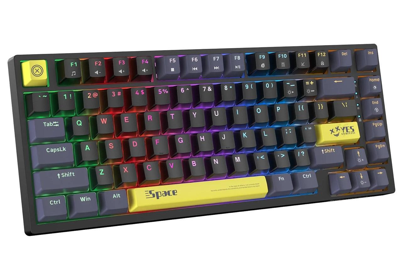 Клавиатура игровая механическая Onikuma M-52 с RGB подсветкой беспроводная (749437)