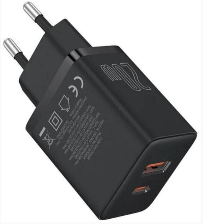 Зарядний пристрій мережевий BASEUS Cube PD 20W Fast Charging USB-A USB Type-C EU QC4.0 QC3.0 Black (AWN-00241) - фото 2 Зарядний пристрій мережевий BASEUS Cube PD 20W Fast Charging USB-A USB Type-C EU QC4.0 QC3.0 Black (AWN-00241) - фото 2