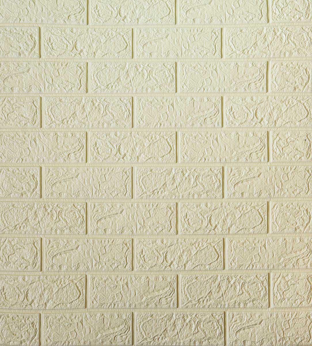 3D-панель декоративная самоклеющаяся под кирпич 700x770x5 мм Кремовый (499) - фото 1 3D-панель декоративная самоклеющаяся под кирпич 700x770x5 мм Кремовый (499) - фото 1