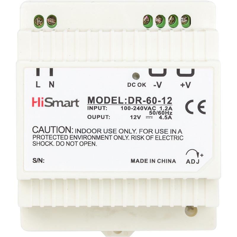 Блок живлення HiSmart 12V 4,5A 60W DIN