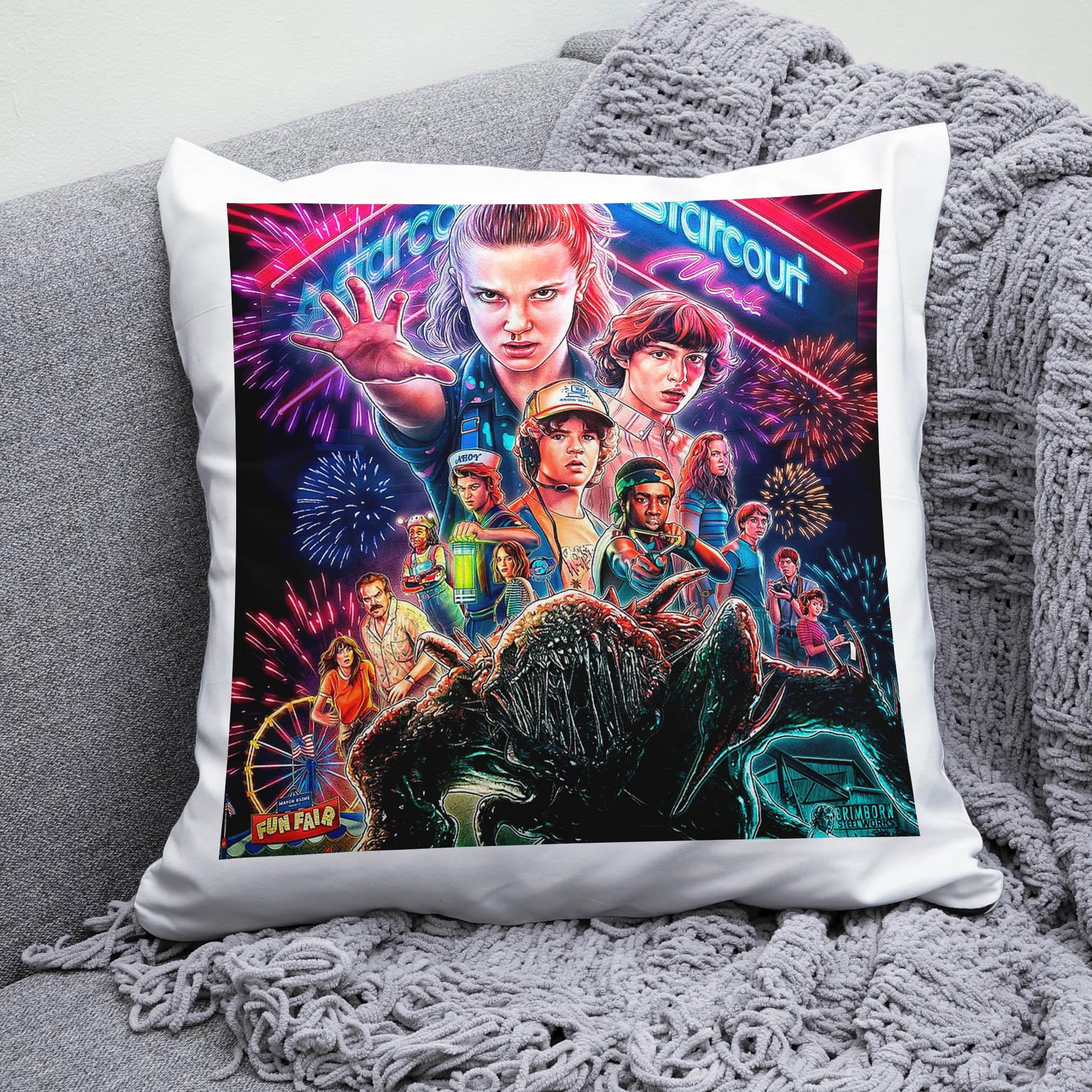Плюшева подушка квадрат із принтом Stranger things