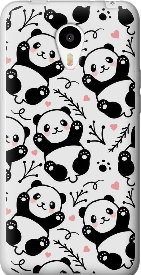 Чехол на Meizu M1/M1 mini Панды (4318u-188-42517)