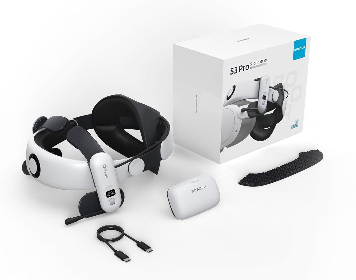 Крепление с кондиционером и батареей BOBOVR S3 PRO 10000 mAh для Meta Quest 3/3S (ACS-BBVRS3P)